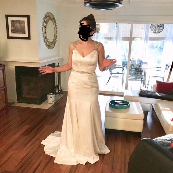 Maggie Sottero IVY gatsby Satin Wedding Dress - Picture 7 of 9